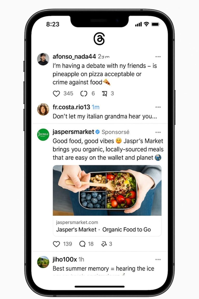 Threads ouvre ses portes à la publicité Meta